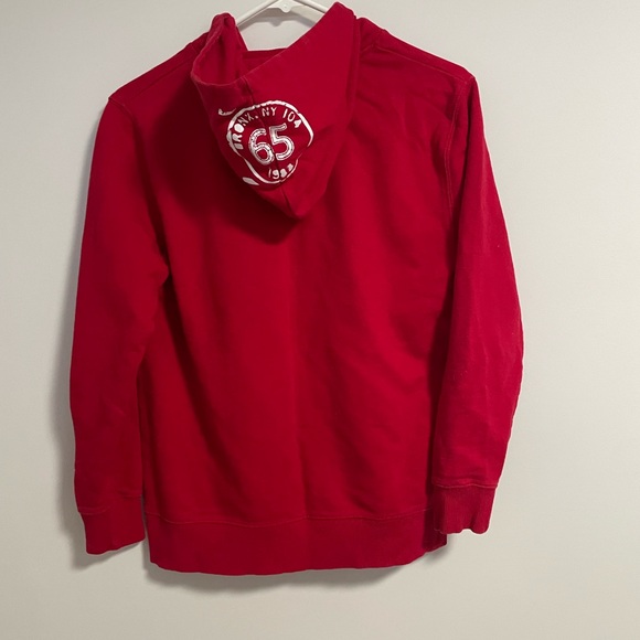 Red Kids /Boys Zara Hoodie with 'No Bad Vibes' Design - Picture 5 of 12